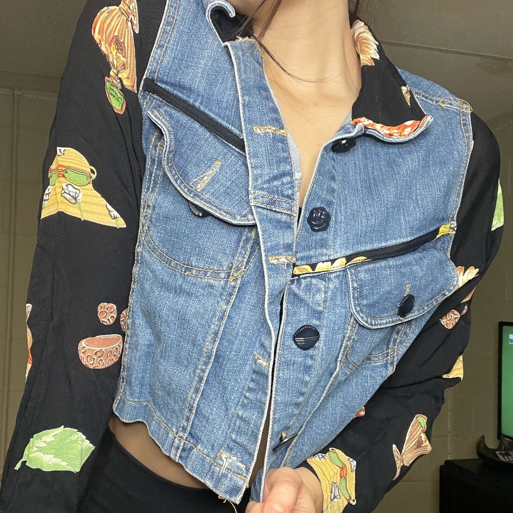 Vintage Jean Vest/Jacket Cropped/ Romeo and Romeo